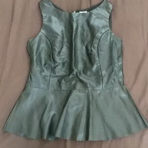 Faux Leather Top